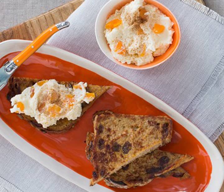 Apricot, Cinnamon and Ricotta French Toast