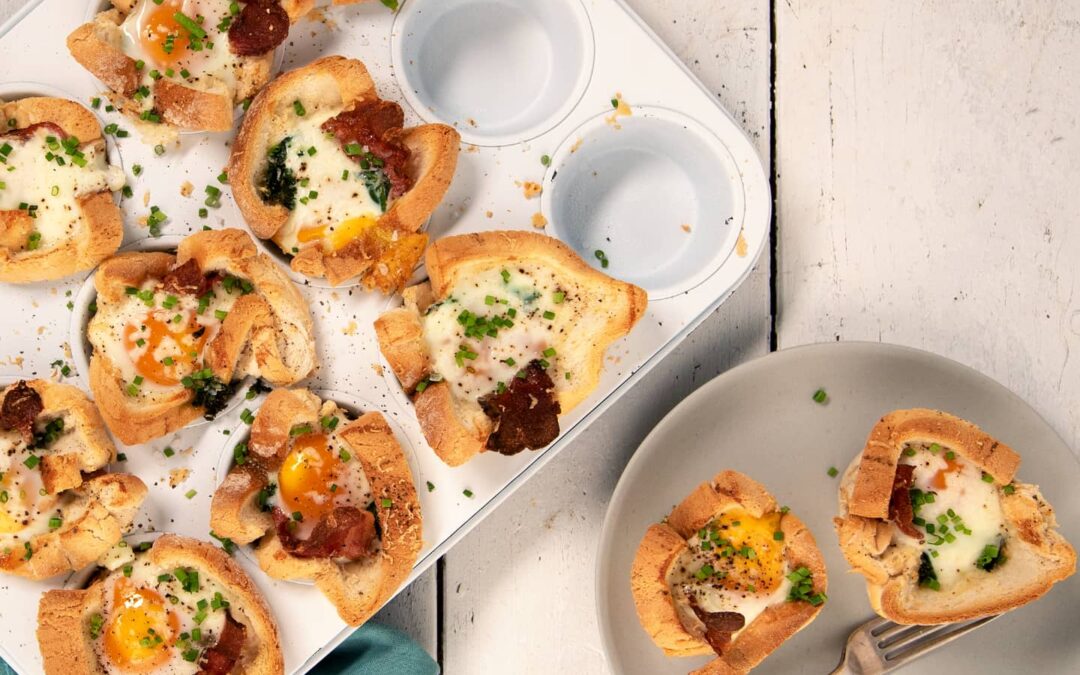 Egg-cellent Pesto Toast Cups