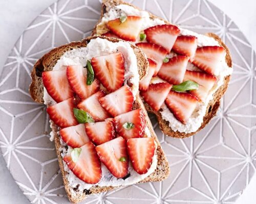 Strawberries and Cream Toast
