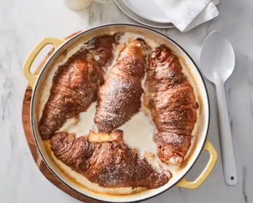 Lemon Custard Croissant Pudding Recipe