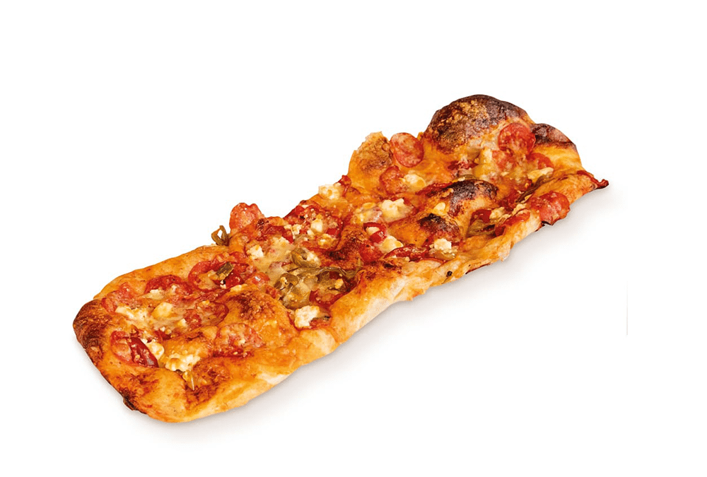 Salami, Capsicum & Fetta Turkish Pizza
