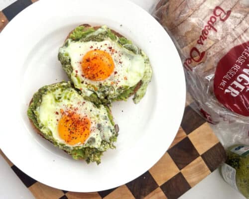 Fried Pesto Eggs