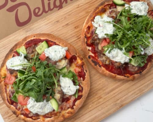 Greek Lamb Pizzas