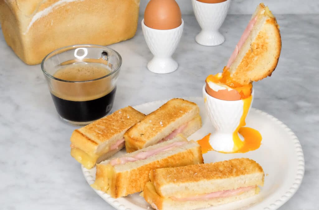 Ham & Cheese Toastie Soldiers & Dippy Eggs
