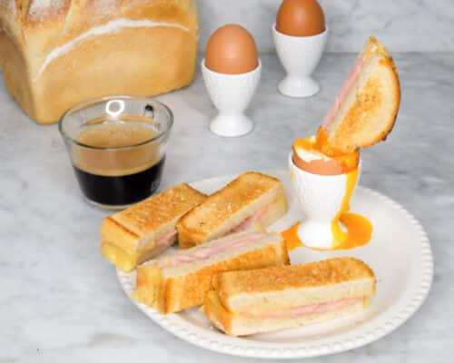 Ham & Cheese Toastie Soldiers & Dippy Eggs