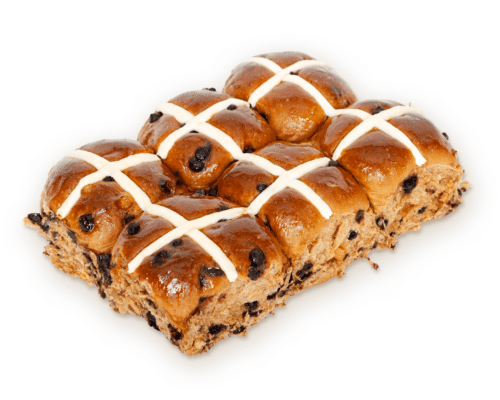 Orange Dark Choc Hot Cross Bun 6-Pack