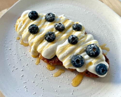 Ricotta and Blueberry Croffle