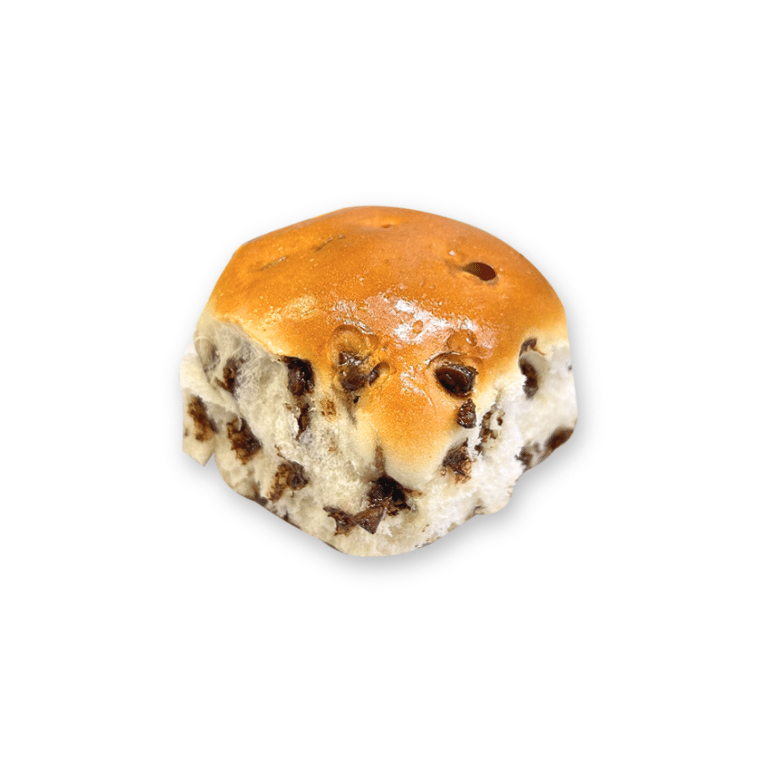 Freshly baked Choc Chip Buns in a 6-pack, supporting I Am Hope.