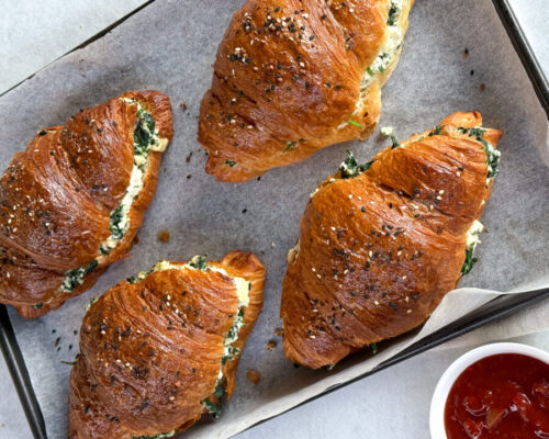 Cheesy Spinach Croissants