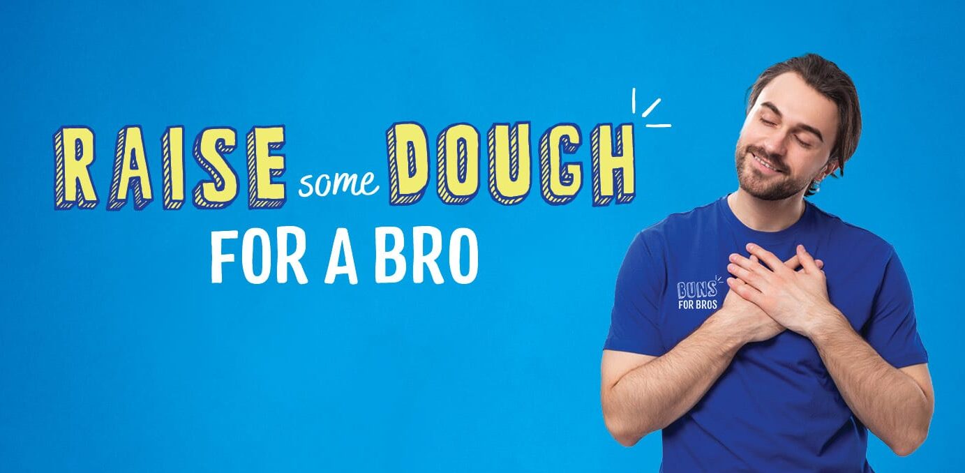 Turning Our Bakeries Blue for a Great Cause Bakers Delight team celebrating Blue September fundraising with bright blue buns, cheque presentation, and community supporters in New Zealand.