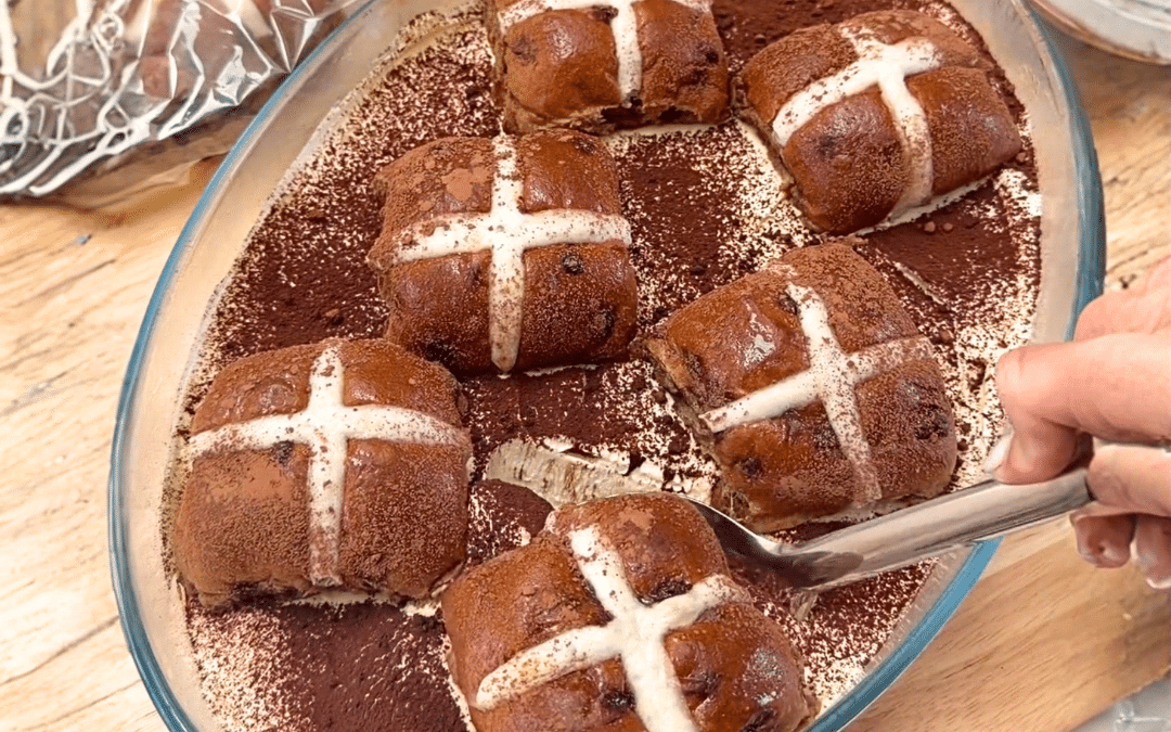 Mocha Hot Cross Bun Tiramisu