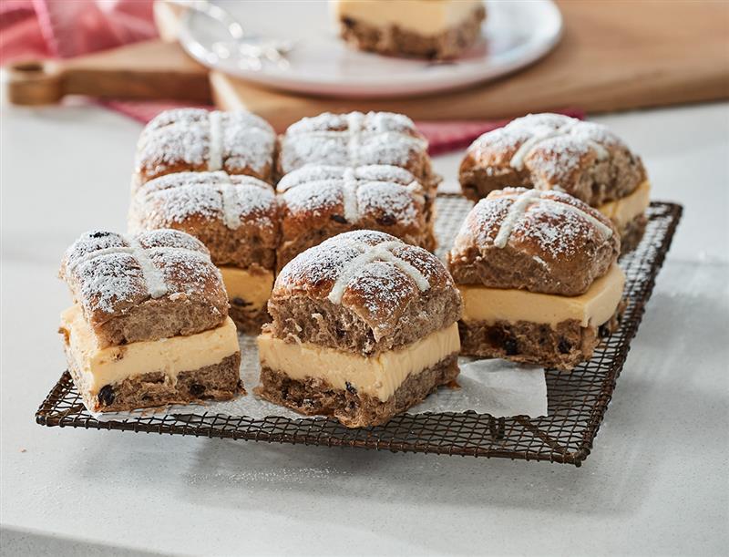 Hot Cross Bun Vanilla Slice