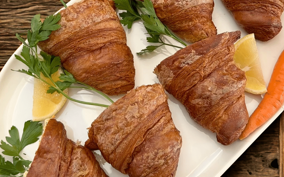 Croissant “Carrots” with Herby Lemon Cream Cheese