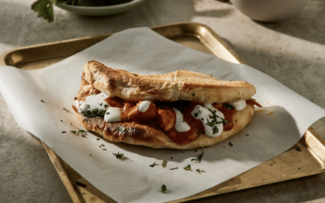 Butter Chicken Folded Pizza Recipe